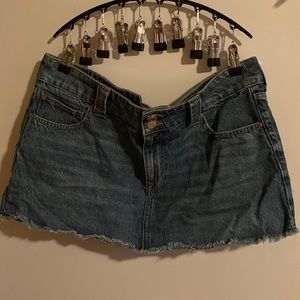 Denim mini skirt